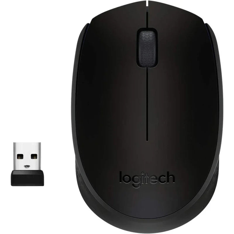 Logitech M171 Wireless MoUSe, 2.4 Ghz With USb Mini Receiver, Optical Tracking, 12-Months Battery Life, AmbidextroUS Pc/Mac/Laptop - Black - eBuy UAE